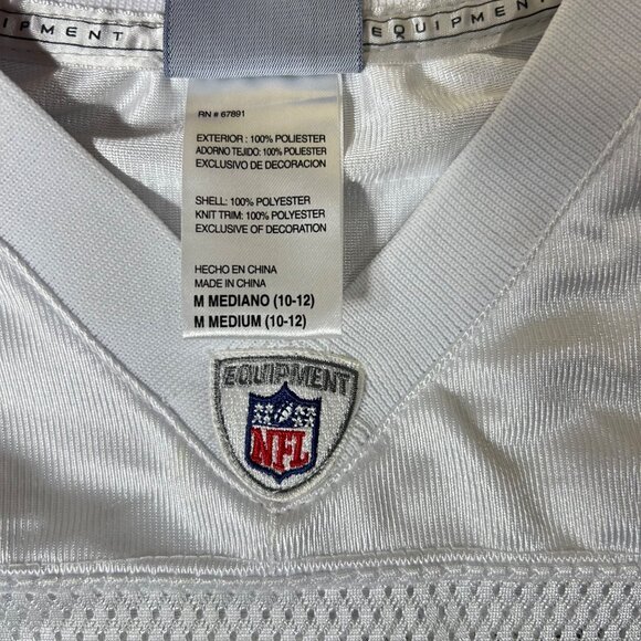 Reebok NFL New York Jets Jersey M (10-12) White Brett Favre #4 Onfield - Picture 12 of 13